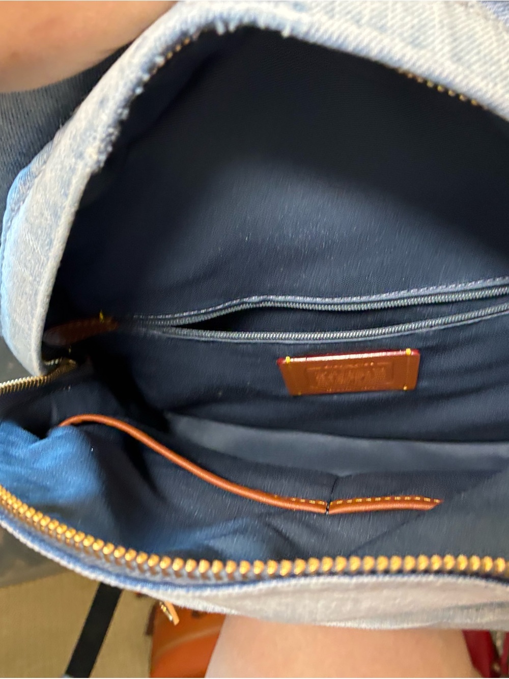 Coach Taylor Small Backpack in Loved Denim NWT - Picture 6 of 10